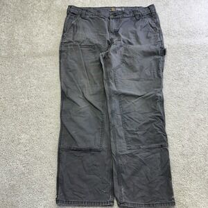 Men's Carhartt Double Knee Relaxed Fit Canvas Carpenter Pants Size 38x28 Navy